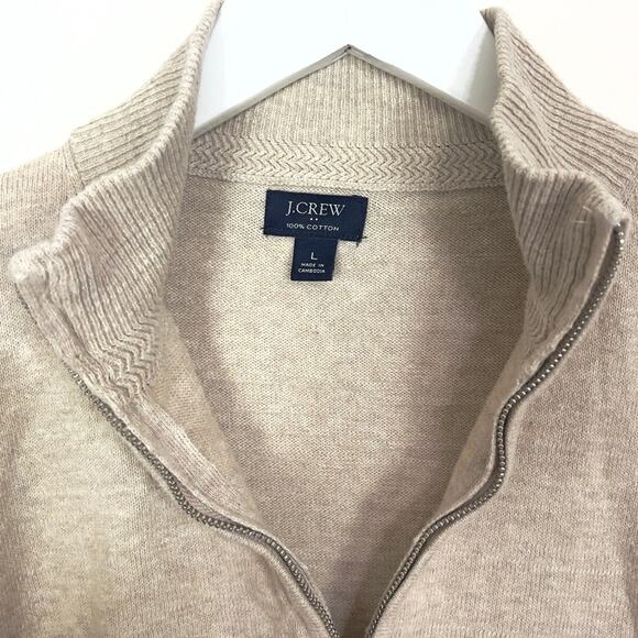 J. Crew Beige Half-Zip Sweater - Picture 4 of 6